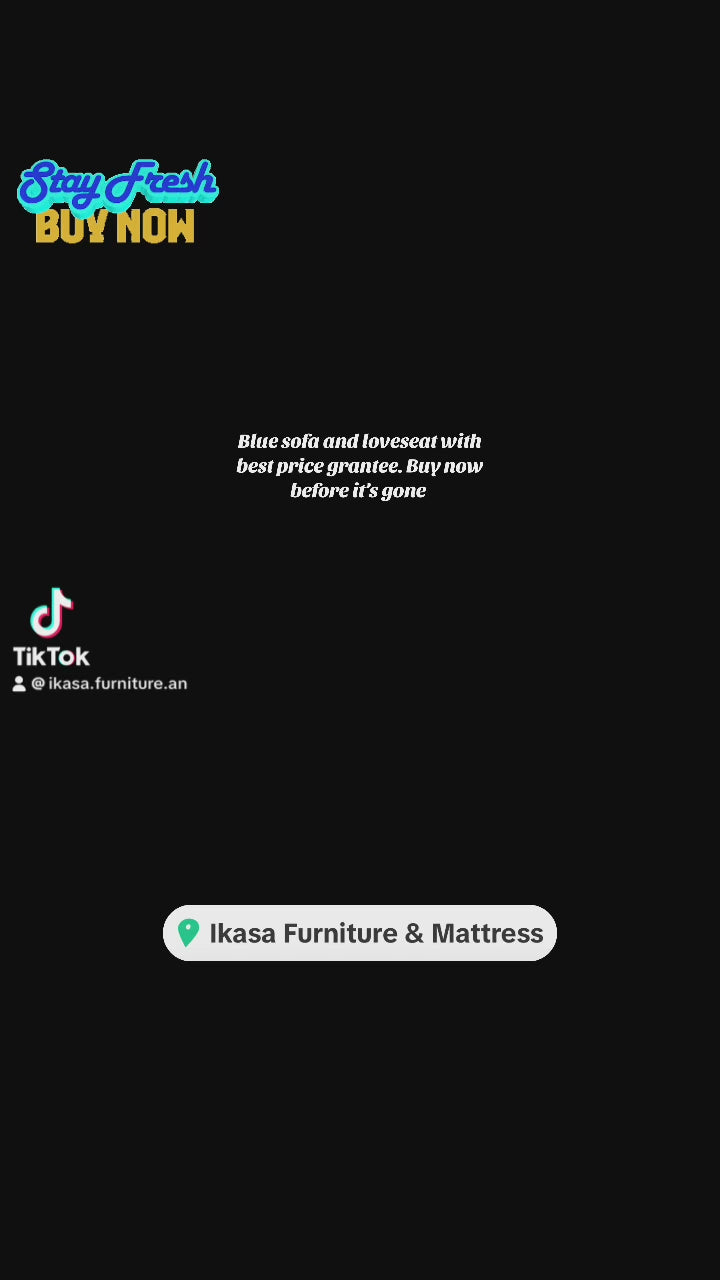 BLUE SOFA & LOVESEAT (SUPER SALE) FLOOR SAMPLE
