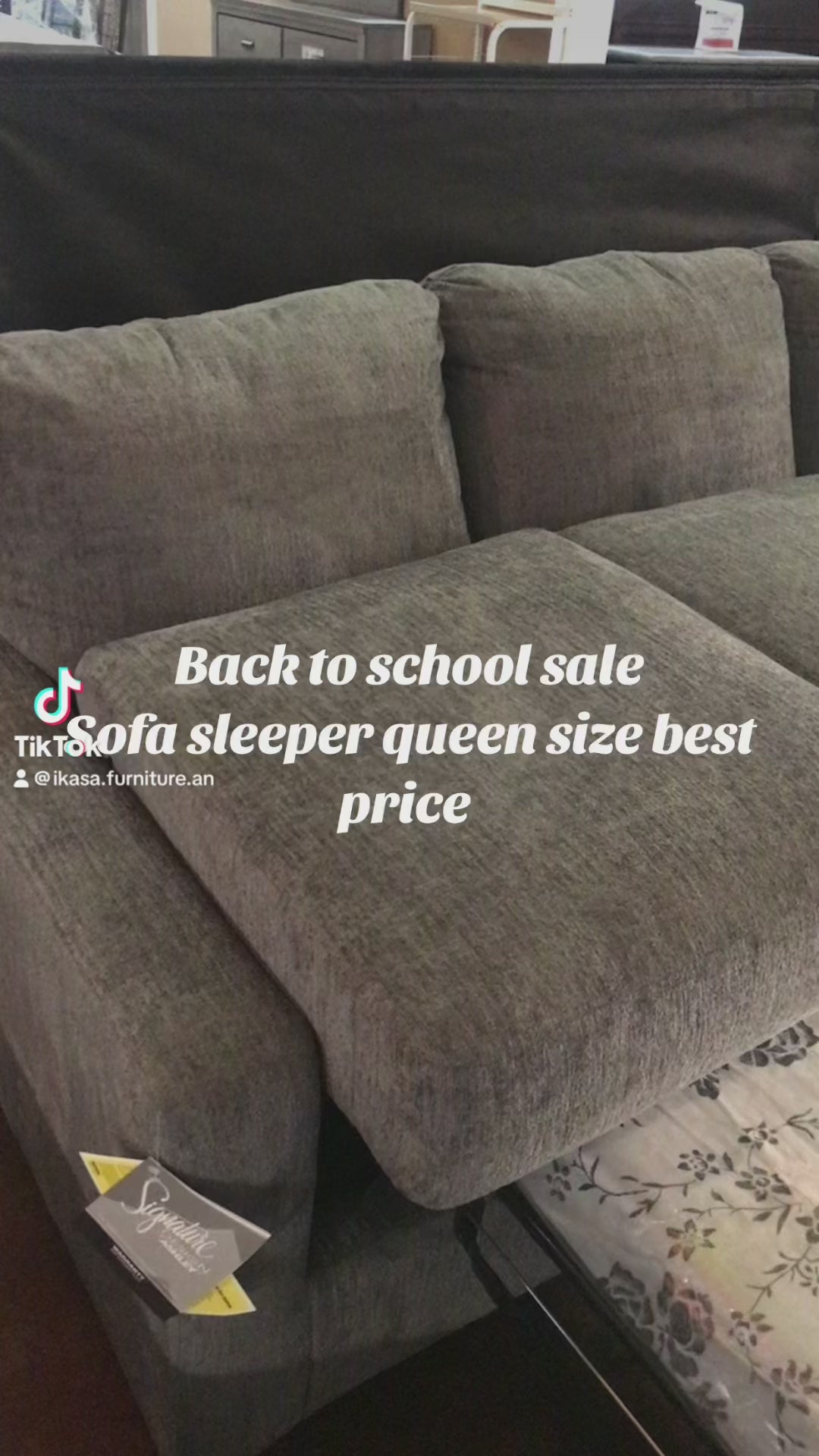 SOFA SLEEPER QUEEN SIZE DARK GRAY
