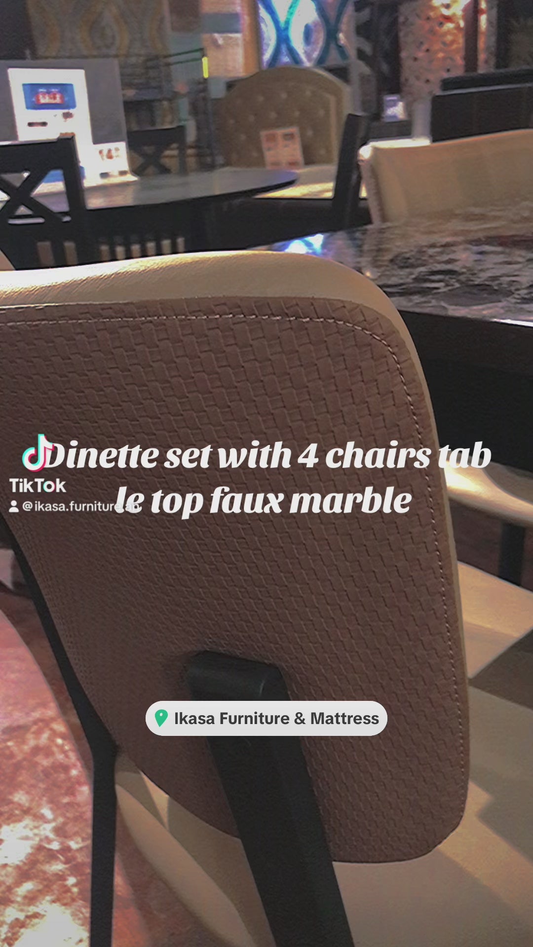 WHITE ESPRESSO COLOR 5PC DINETTE SET (FLOOR SAMPLE SALE )