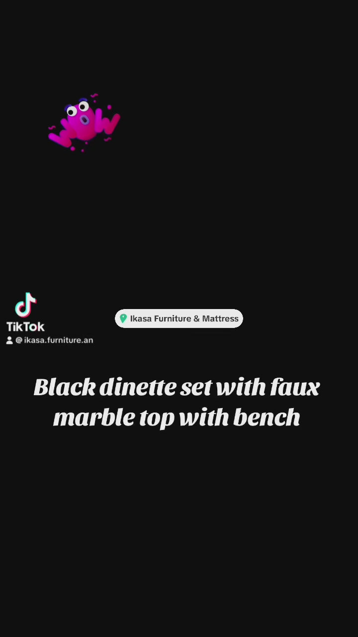 D8685 BLACK DINETTE SET WITH BENCH