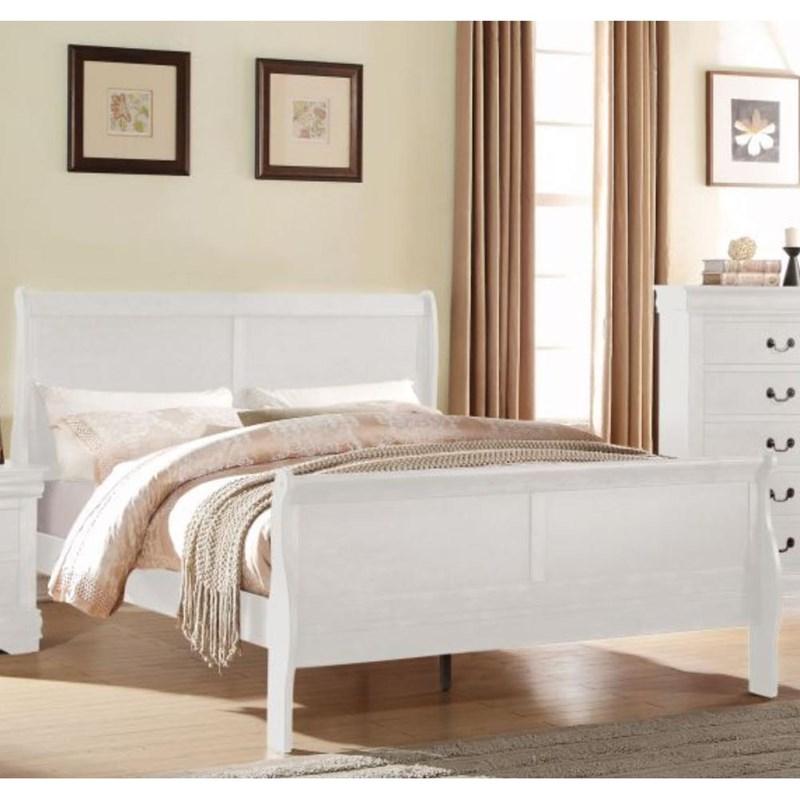 IKASA Bed |The Cottage Bed | in Color White Size Queen Bed Only