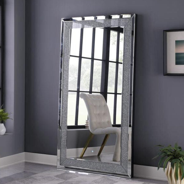 STANDING MIRROR SILVER WITH TOUCH BUTTON (light)