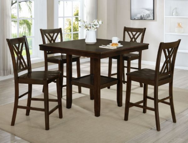IKASA Dinette | Joseph 5 Piece Counter Height Dining Set