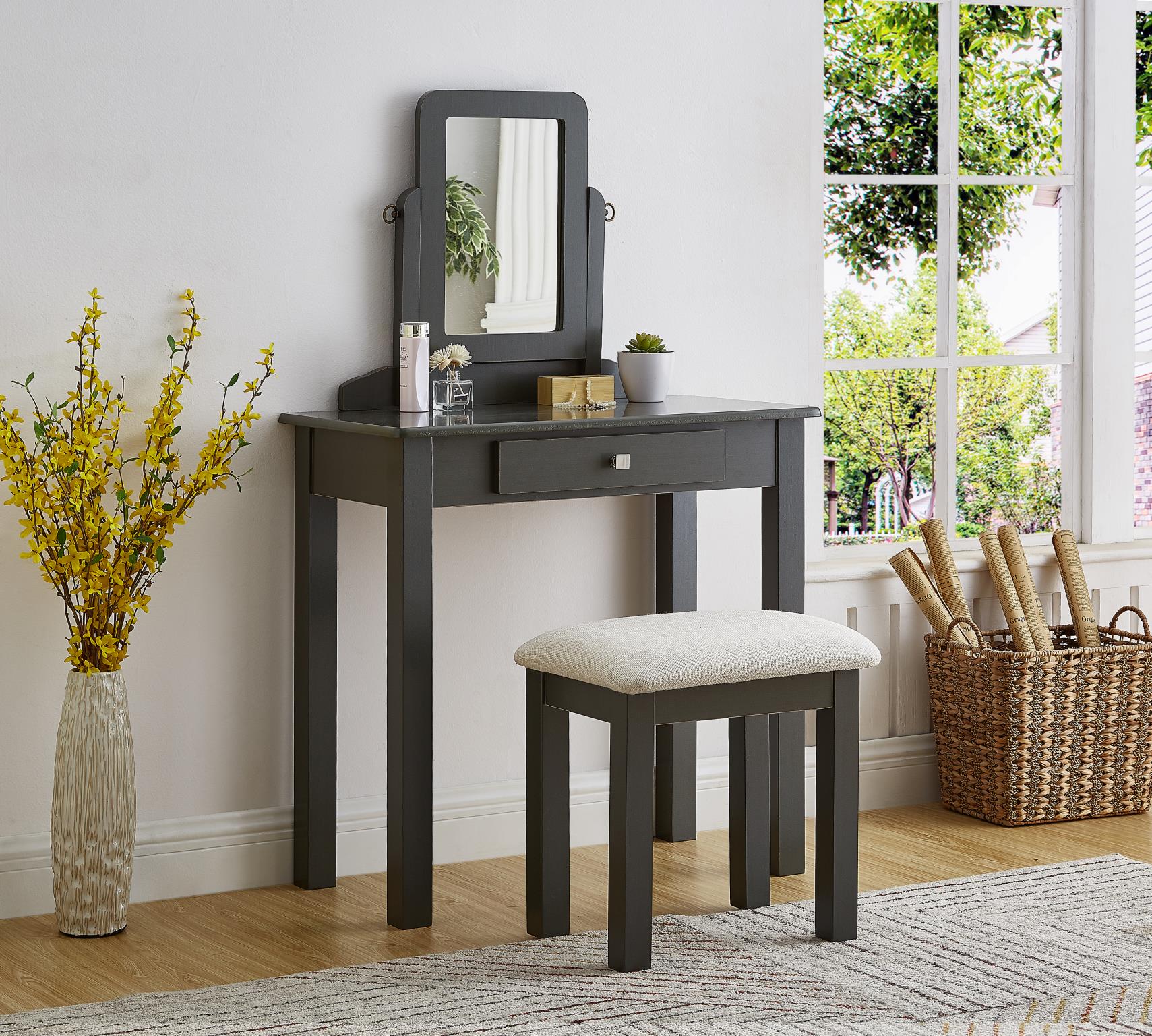 IKASA  |Vanity 2 Pieces Grey