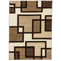 IKASA Rug |RUBY: Imagination Squares Cream Modern Rug 5x7