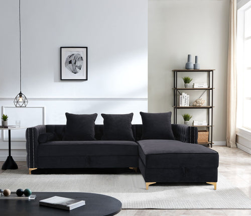 AMAZING LUXURY BLACK SECTIONAL