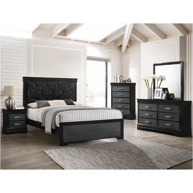 IKASA Bedroom |Noelia Black | 5 Piece Bedroom Set
