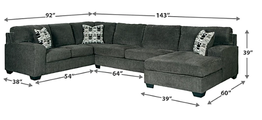 BALLINASLOE 3 PCS SECTIONAL WITH CHASIE