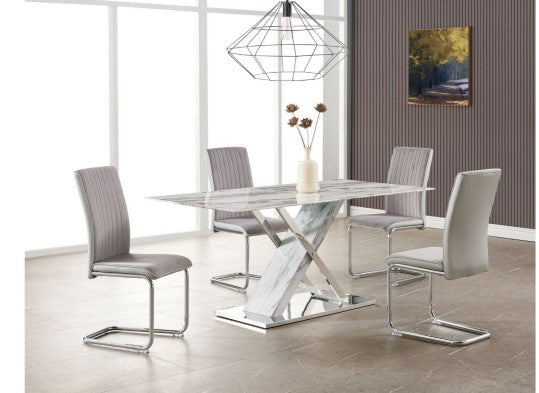 D1274 Dining Room Set with Grey Chairs