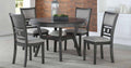 5 Pieces Round Table Set (Gia-Gray)