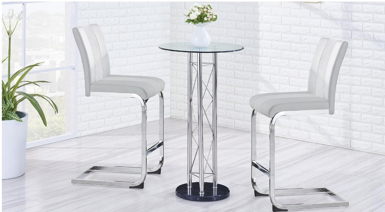Glass top Bar Set with chairs D208