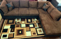 BROWN SECTIONAL WITH RUG