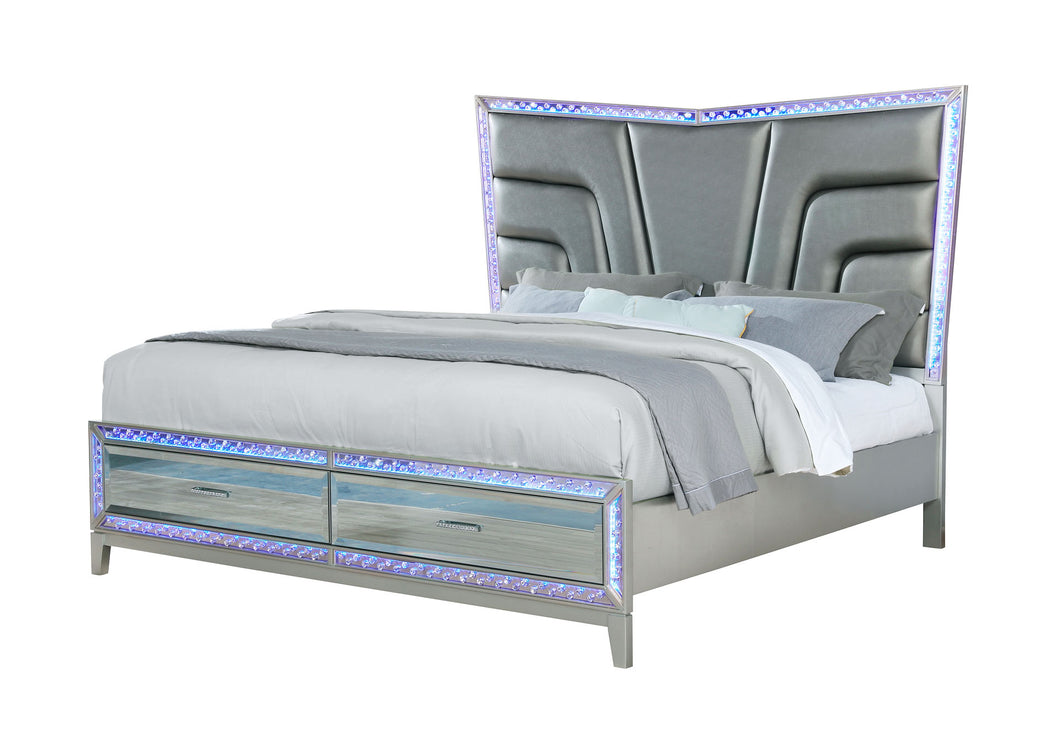 Luxury Brilliant Silver | Queen Bed