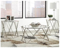 Glass Hexagonal Coffee Table Set Of  3