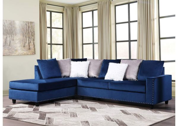 MARTHA NAVY BLUE REVERSABLE SECTIONAL
