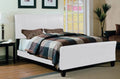 White Upholstered Queen Bed Black