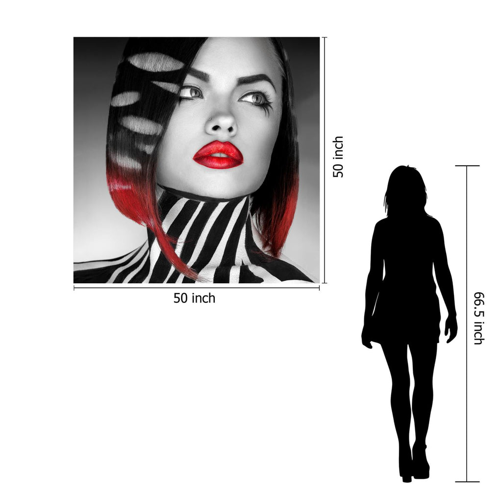 IKASA Art Decor |Temp Glass w/foil & Rhinestones - Lady Zebra