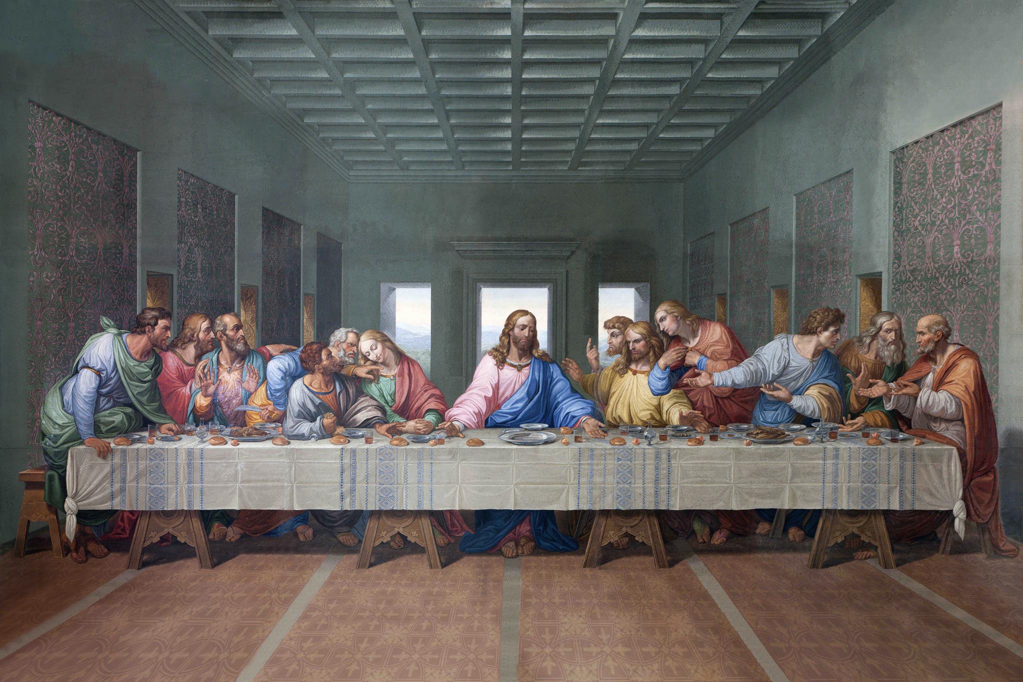 IKASA Art Decor |Temp Glass w/Foil Last Supper
