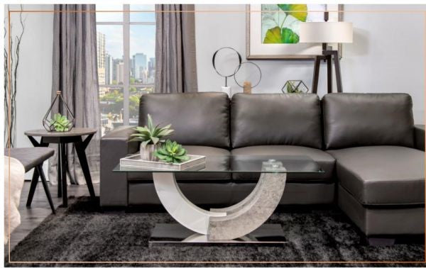 U821-DRK GRY PVC-SECTIONAL