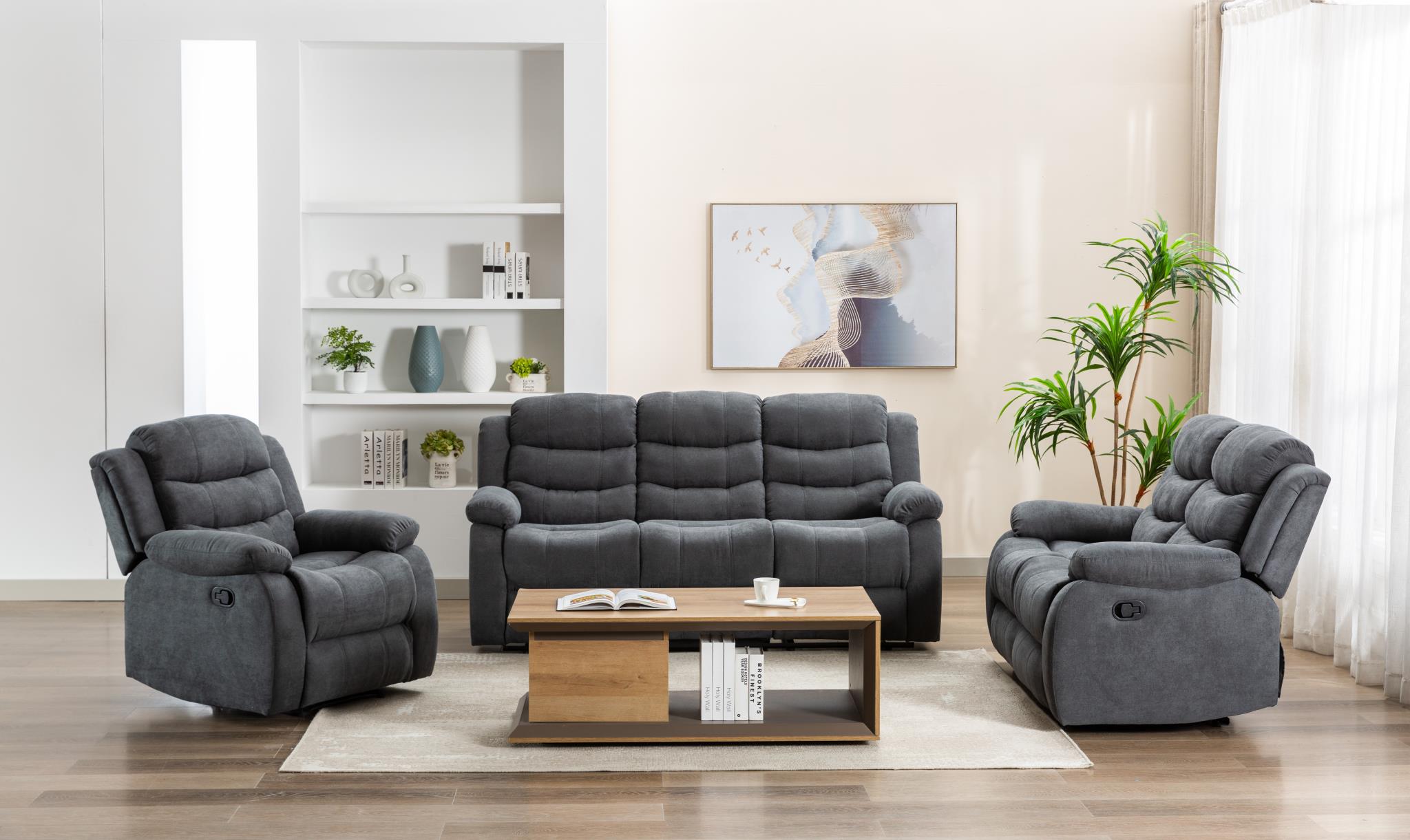 Light Grey Recline & Recreation! Sofa | Loveseat | U9006-RE-SO-LO-SET
