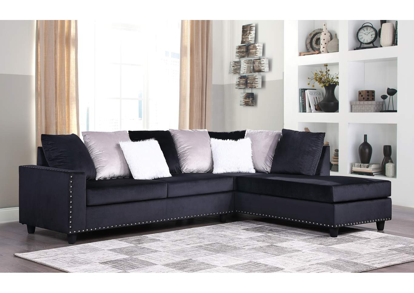 MARTHA BLACK REVERSABLE SECTIONAL ( !! SUPER SALE !!)